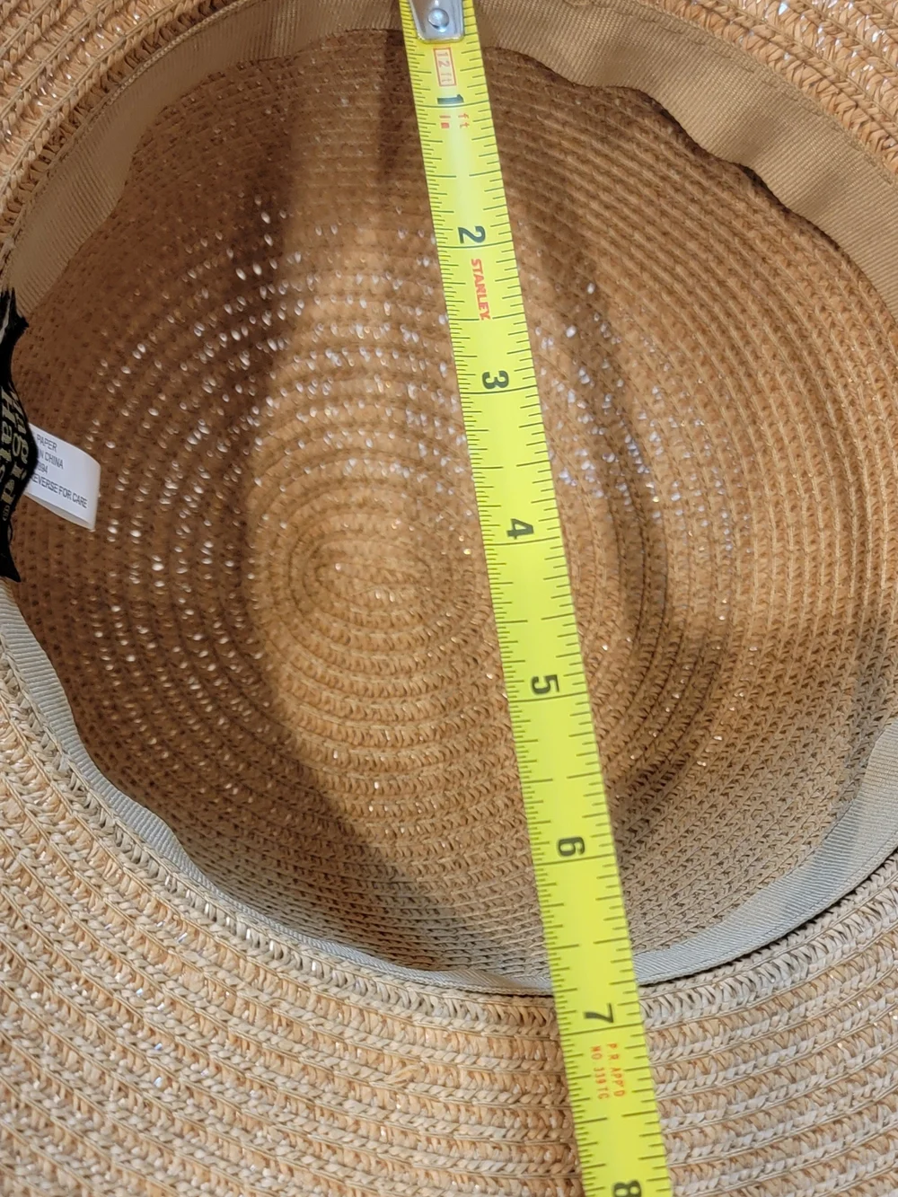 Magid Hats Chain Link Straw Floppy Sun Hat Wide Brim Vacation Beach Resort OS